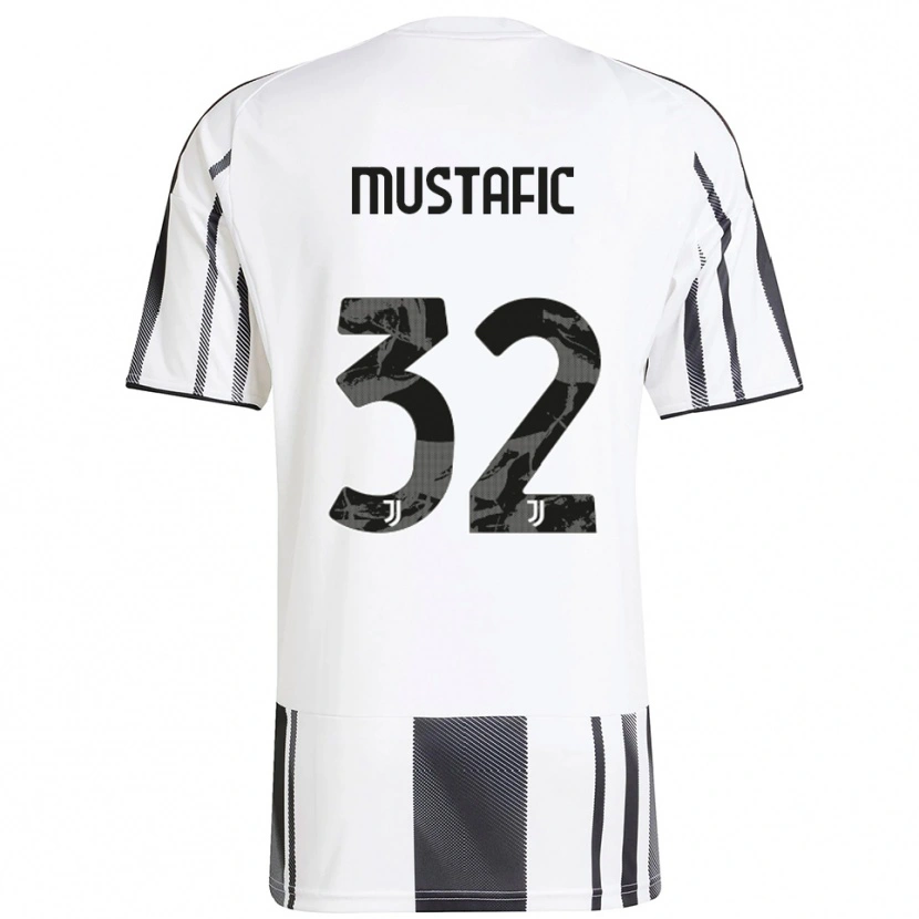 Danxen Barn Emma Mustafic #32 Vit Svart Hemmatröja Matchtröjor 2025/26 Tröjor T-Tröja