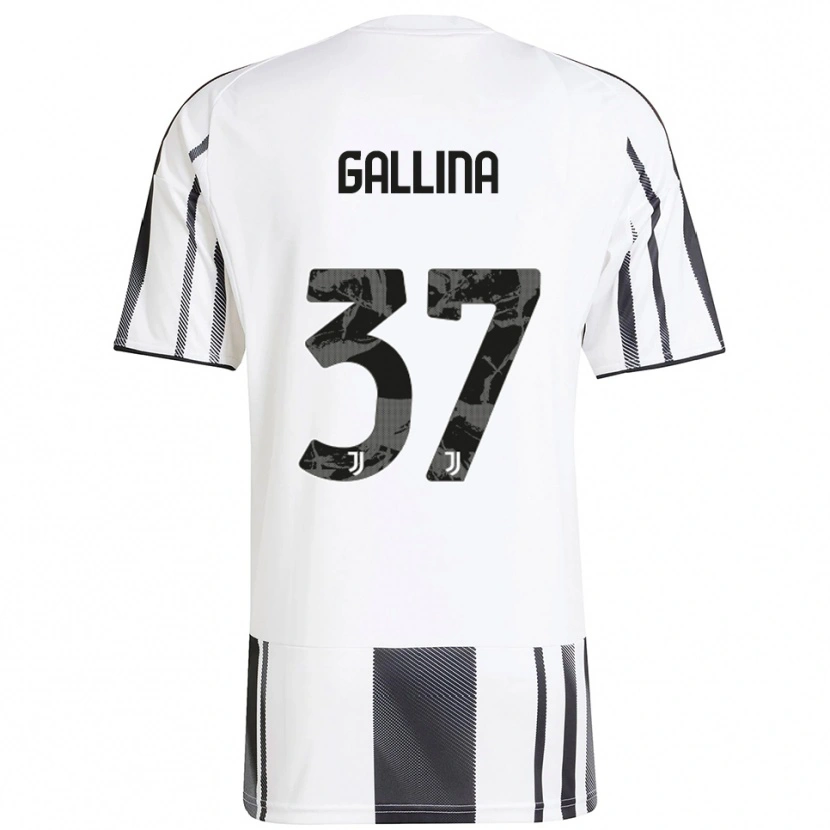 Danxen Barn Arianna Gallina #37 Vit Svart Hemmatröja Matchtröjor 2025/26 Tröjor T-Tröja