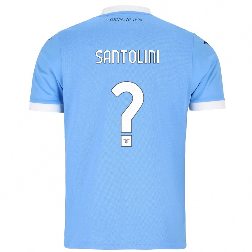 Danxen Barn Emanuele Santolini #0 Himmelsblå Vit Hemmatröja Matchtröjor 2025/26 Tröjor T-Tröja