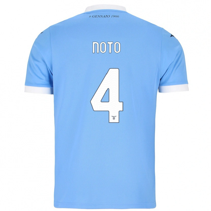 Danxen Barn Pierpaolo Noto #4 Himmelsblå Vit Hemmatröja Matchtröjor 2025/26 Tröjor T-Tröja