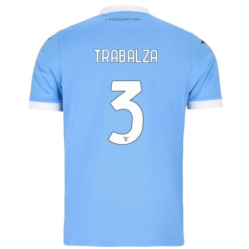 Danxen Barn Alessandro Trabalza #3 Himmelsblå Vit Hemmatröja Matchtröjor 2025/26 Tröjor T-Tröja
