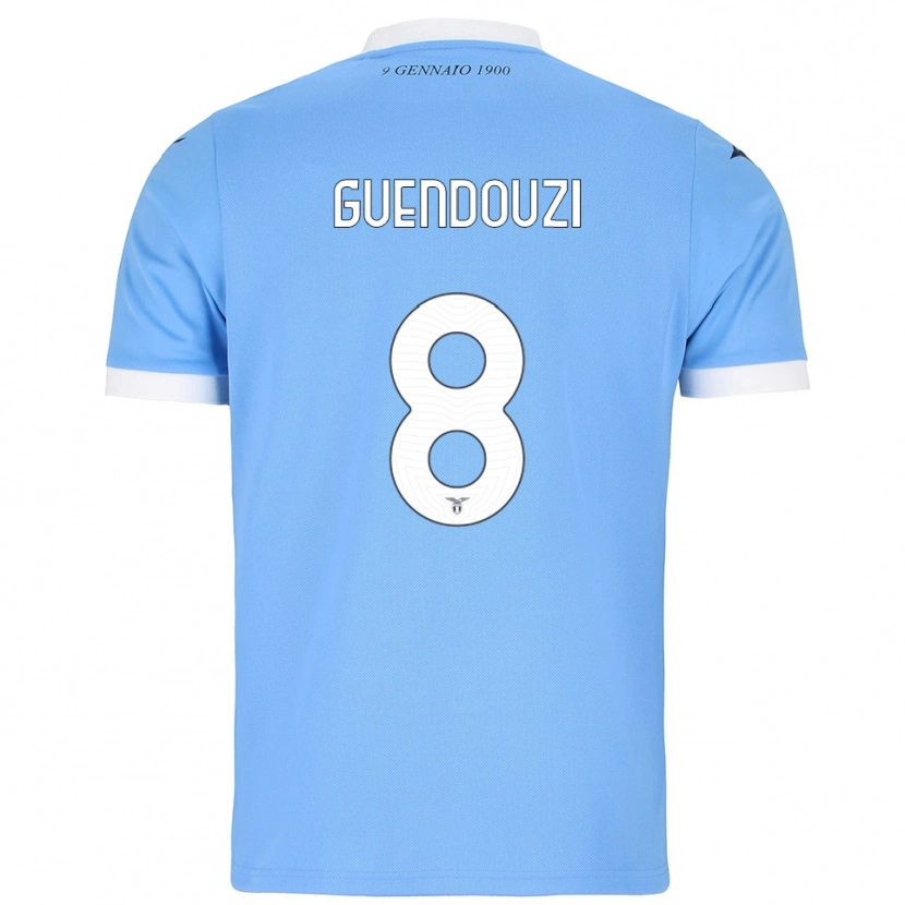 Danxen Barn Mattéo Guendouzi #8 Himmelsblå Vit Hemmatröja Matchtröjor 2025/26 Tröjor T-Tröja