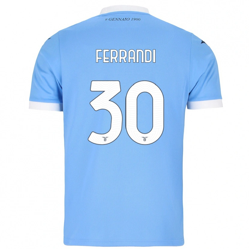 Danxen Barn Giulia Ferrandi #30 Himmelsblå Vit Hemmatröja Matchtröjor 2025/26 Tröjor T-Tröja