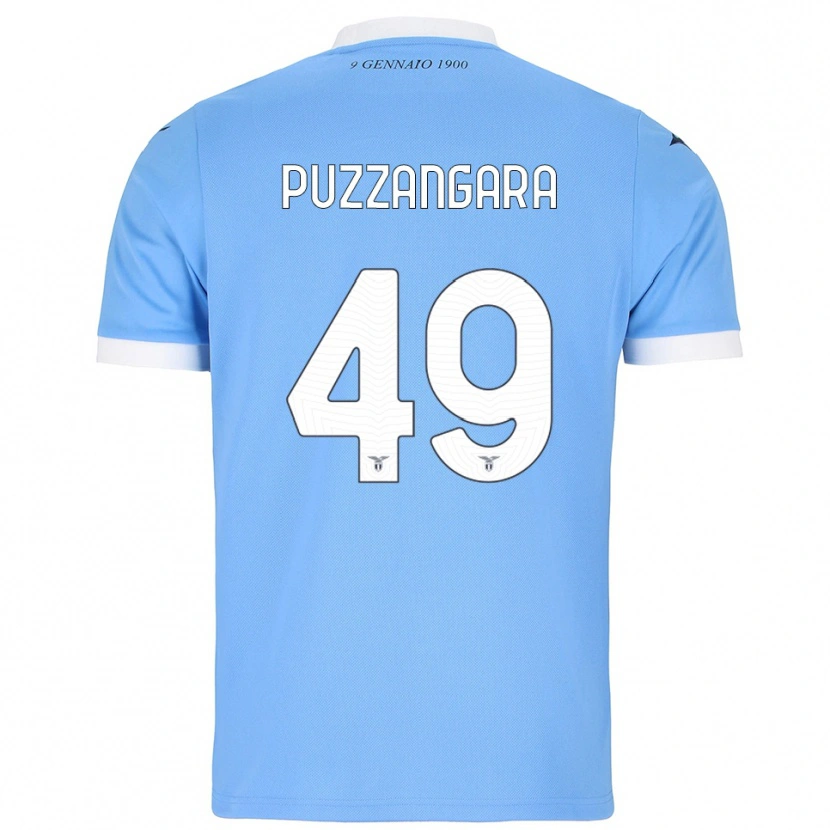 Danxen Barn Angelo Antonio Puzzangara #49 Himmelsblå Vit Hemmatröja Matchtröjor 2025/26 Tröjor T-Tröja