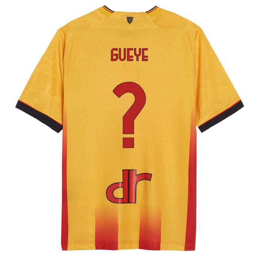 Danxen Barn Pape Gueye #0 Gul Orange Hemmatröja Matchtröjor 2025/26 Tröjor T-Tröja