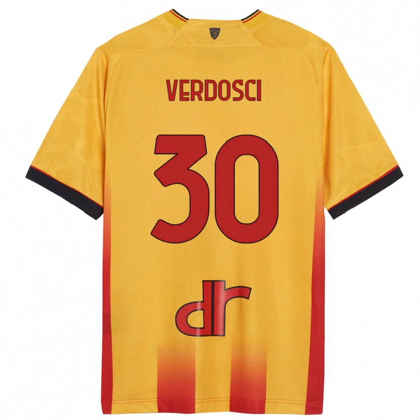Danxen Barn Simone Verdosci #30 Gul Orange Hemmatröja Matchtröjor 2025/26 Tröjor T-Tröja
