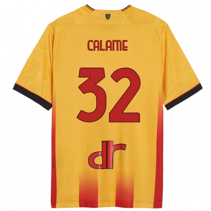 Danxen Barn Marouane Calame #32 Gul Orange Hemmatröja Matchtröjor 2025/26 Tröjor T-Tröja