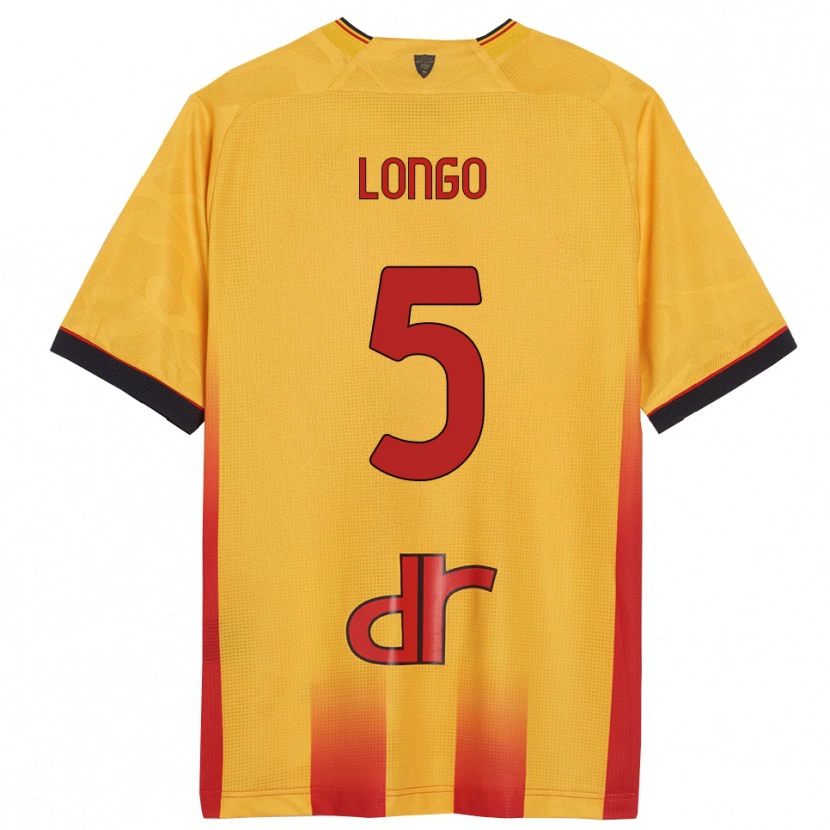 Danxen Barn Francesco Longo #5 Gul Orange Hemmatröja Matchtröjor 2025/26 Tröjor T-Tröja
