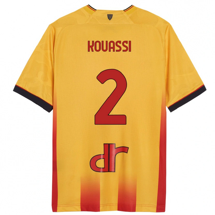 Danxen Barn Christ-Owen Kouassi #2 Gul Orange Hemmatröja Matchtröjor 2025/26 Tröjor T-Tröja