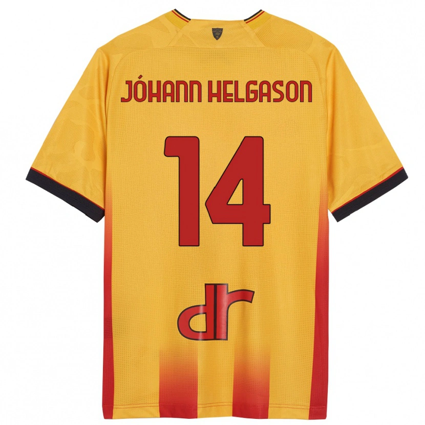 Danxen Barn Thórir Jóhann Helgason #14 Gul Orange Hemmatröja Matchtröjor 2025/26 Tröjor T-Tröja
