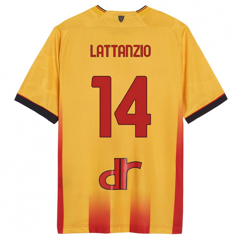 Danxen Barn Gianluca Lattanzio #14 Gul Orange Hemmatröja Matchtröjor 2025/26 Tröjor T-Tröja