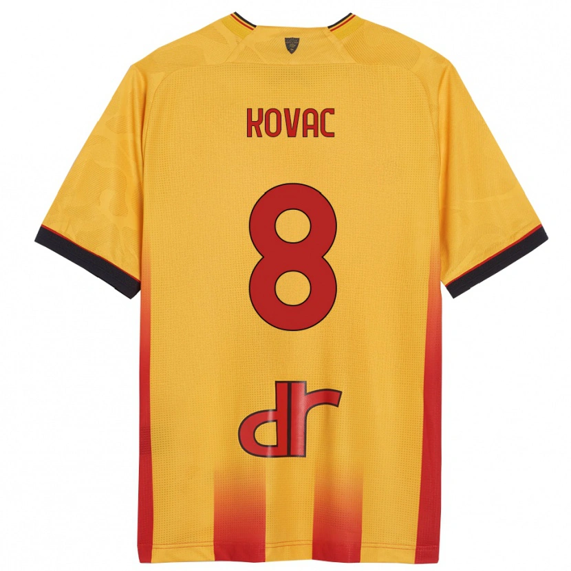 Danxen Barn Niko Kovač #8 Gul Orange Hemmatröja Matchtröjor 2025/26 Tröjor T-Tröja