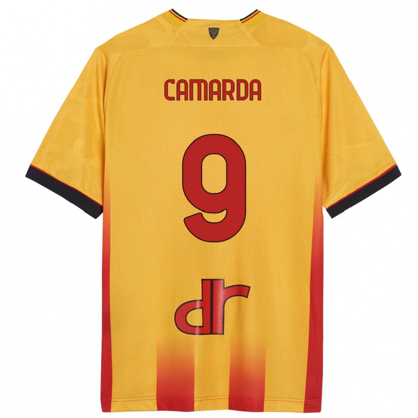 Danxen Barn Francesco Camarda #9 Gul Orange Hemmatröja Matchtröjor 2025/26 Tröjor T-Tröja