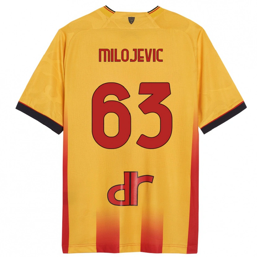 Danxen Barn Nemanja Milojevic #63 Gul Orange Hemmatröja Matchtröjor 2025/26 Tröjor T-Tröja