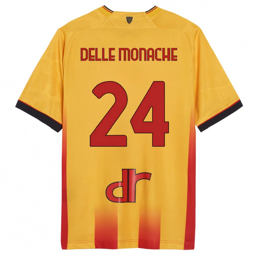 Danxen Barn Marco Delle Monache #24 Gul Orange Hemmatröja Matchtröjor 2025/26 Tröjor T-Tröja