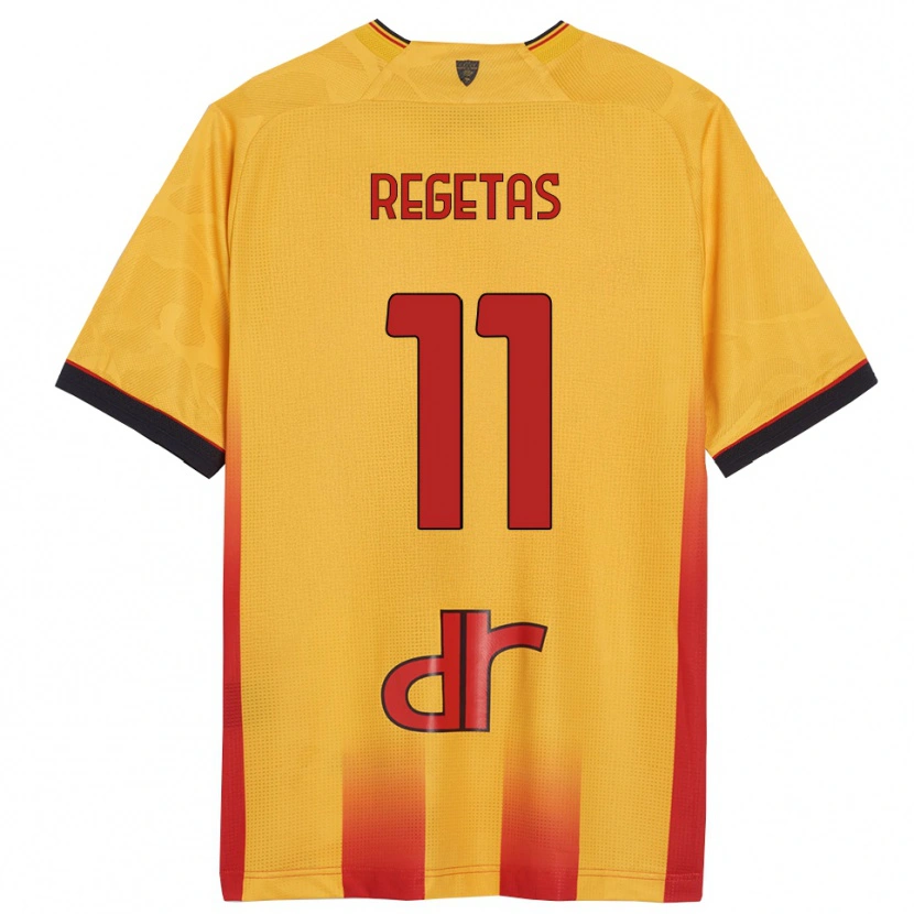 Danxen Barn Domagoj Regetas #11 Gul Orange Hemmatröja Matchtröjor 2025/26 Tröjor T-Tröja