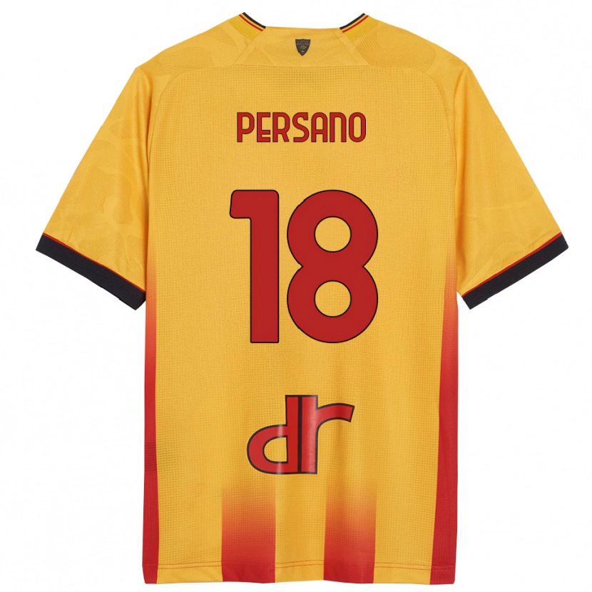 Danxen Barn Emanuele Persano #18 Gul Orange Hemmatröja Matchtröjor 2025/26 Tröjor T-Tröja