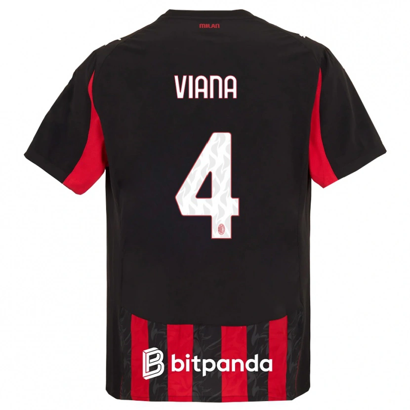 Danxen Barn Viana Seedorf #4 Röd Svart Hemmatröja Matchtröjor 2025/26 Tröjor T-Tröja