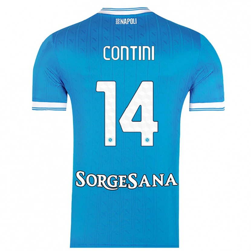 Danxen Barn Nikita Contini #14 Himmelsblå Vit Hemmatröja Matchtröjor 2025/26 Tröjor T-Tröja