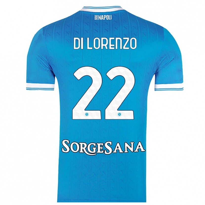 Danxen Barn Giovanni Di Lorenzo #22 Himmelsblå Vit Hemmatröja Matchtröjor 2025/26 Tröjor T-Tröja