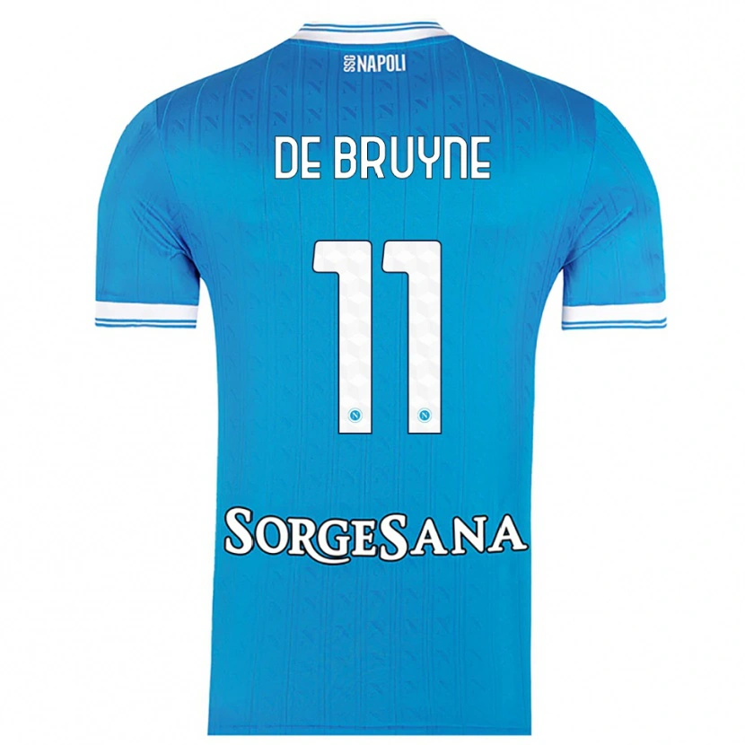 Danxen Barn Kevin De Bruyne #11 Himmelsblå Vit Hemmatröja Matchtröjor 2025/26 Tröjor T-Tröja
