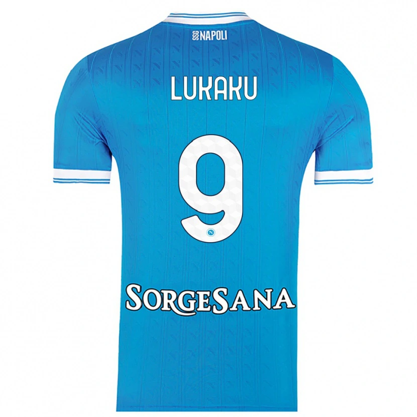 Danxen Barn Romelu Lukaku #9 Himmelsblå Vit Hemmatröja Matchtröjor 2025/26 Tröjor T-Tröja