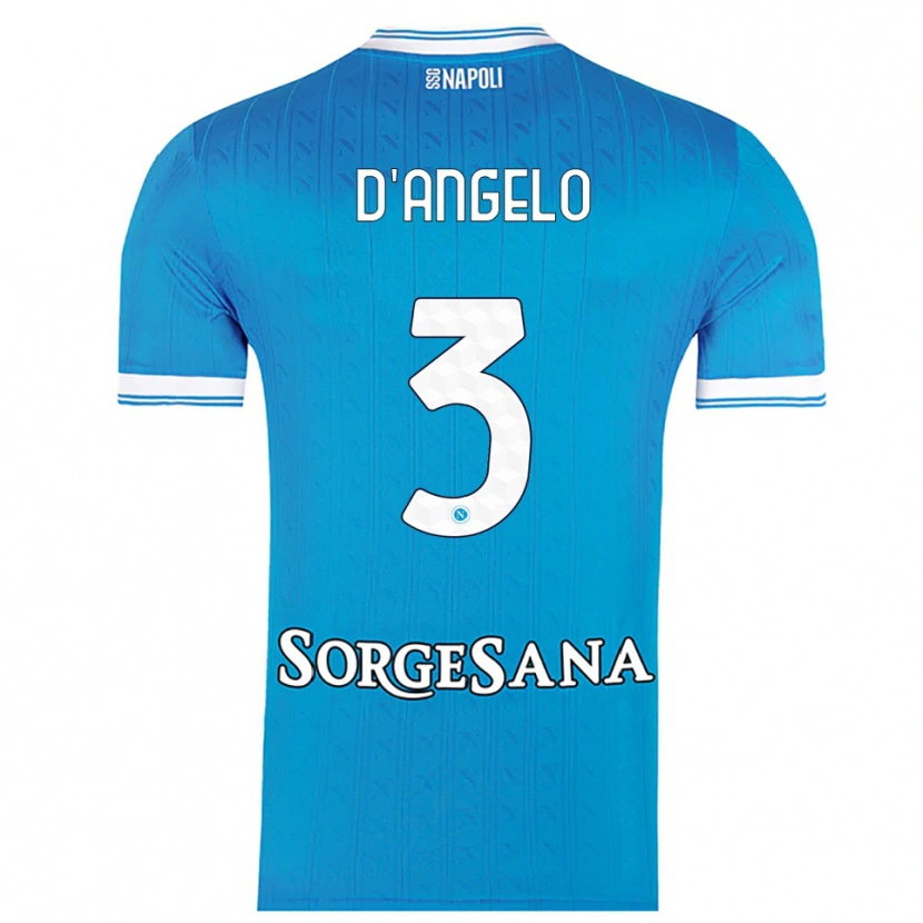 Danxen Barn Giuseppe D'angelo #3 Himmelsblå Vit Hemmatröja Matchtröjor 2025/26 Tröjor T-Tröja