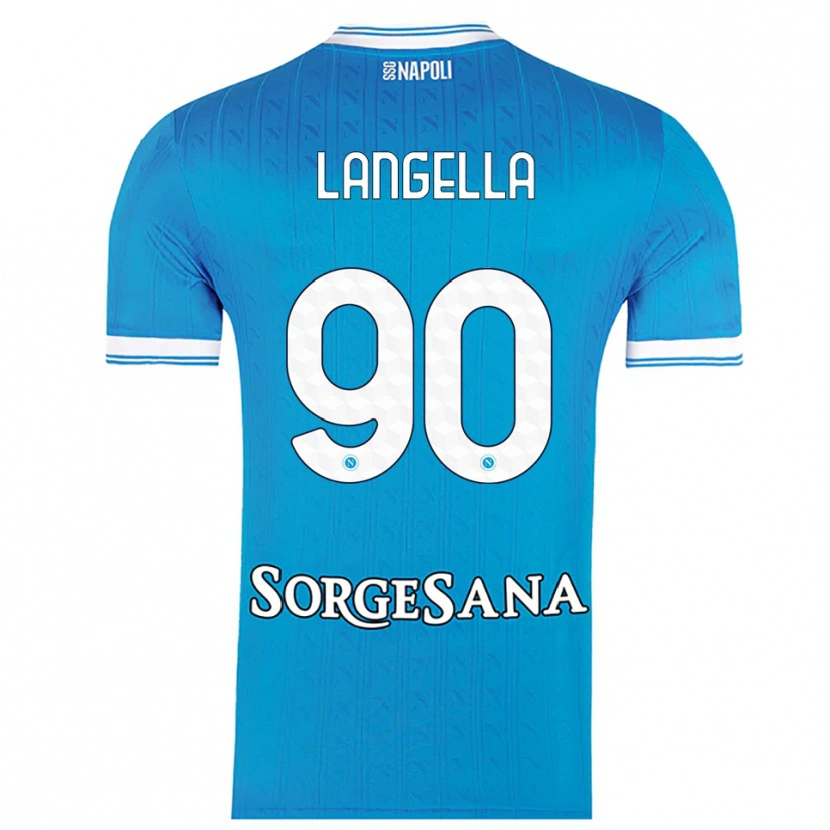 Danxen Barn Gabriella Langella #90 Himmelsblå Vit Hemmatröja Matchtröjor 2025/26 Tröjor T-Tröja
