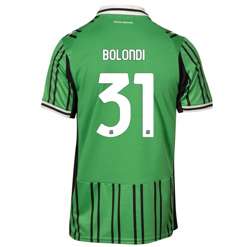 Danxen Barn Francesco Bolondi #31 Grön Svart Hemmatröja Matchtröjor 2025/26 Tröjor T-Tröja