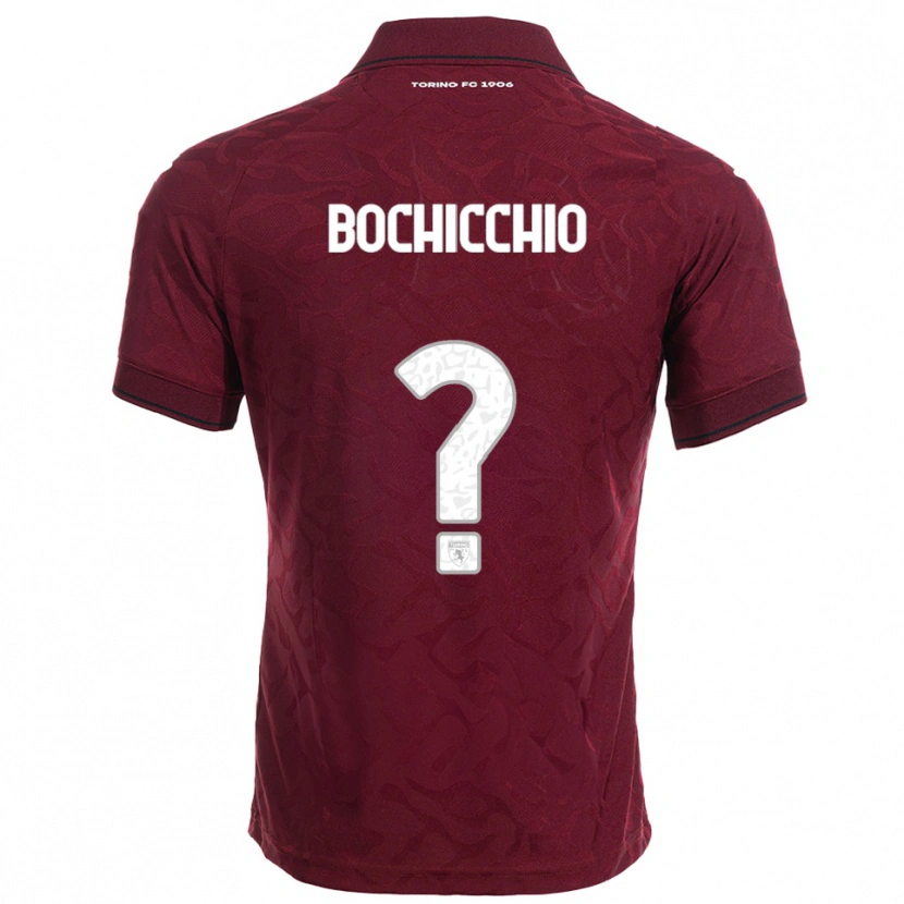 Danxen Barn Francesco Bochicchio #0 Vinröd Vit Hemmatröja Matchtröjor 2025/26 Tröjor T-Tröja