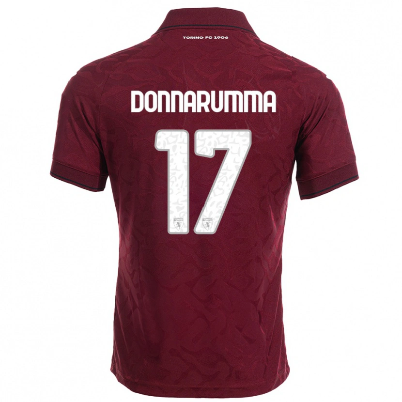 Danxen Barn Antonio Donnarumma #17 Vinröd Vit Hemmatröja Matchtröjor 2025/26 Tröjor T-Tröja