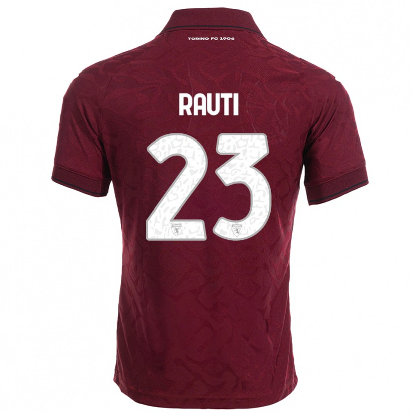 Danxen Barn Nicola Rauti #23 Vinröd Vit Hemmatröja Matchtröjor 2025/26 Tröjor T-Tröja
