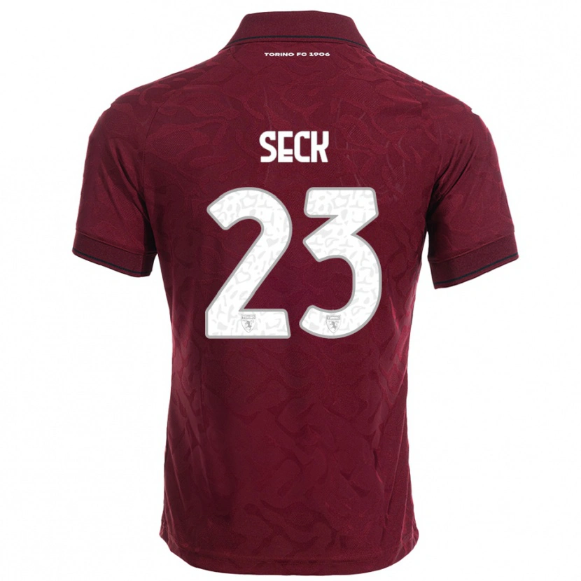 Danxen Barn Demba Seck #23 Vinröd Vit Hemmatröja Matchtröjor 2025/26 Tröjor T-Tröja