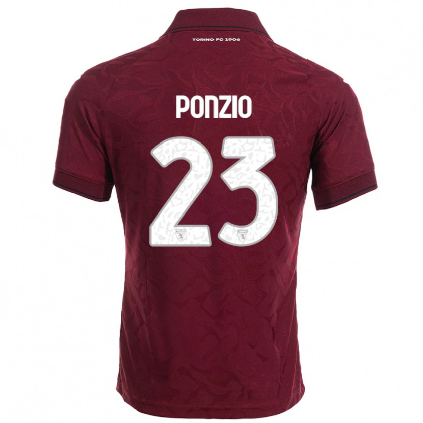 Danxen Barn Erika Ponzio #23 Vinröd Vit Hemmatröja Matchtröjor 2025/26 Tröjor T-Tröja