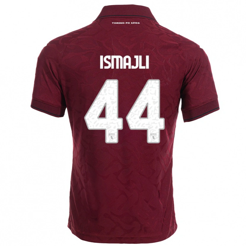 Danxen Barn Ardian Ismajli #44 Vinröd Vit Hemmatröja Matchtröjor 2025/26 Tröjor T-Tröja