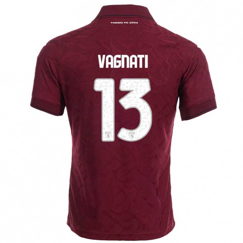 Danxen Barn Manuel Vagnati #13 Vinröd Vit Hemmatröja Matchtröjor 2025/26 Tröjor T-Tröja