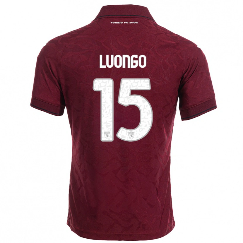 Danxen Barn Andrea Luongo #15 Vinröd Vit Hemmatröja Matchtröjor 2025/26 Tröjor T-Tröja
