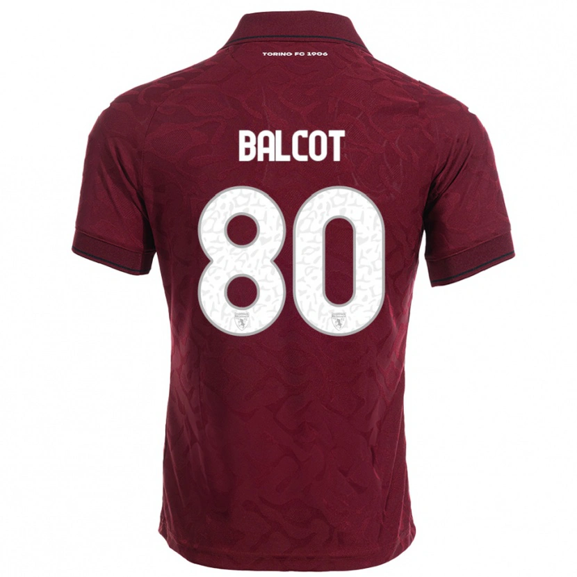 Danxen Barn Côme Bianay Balcot #80 Vinröd Vit Hemmatröja Matchtröjor 2025/26 Tröjor T-Tröja