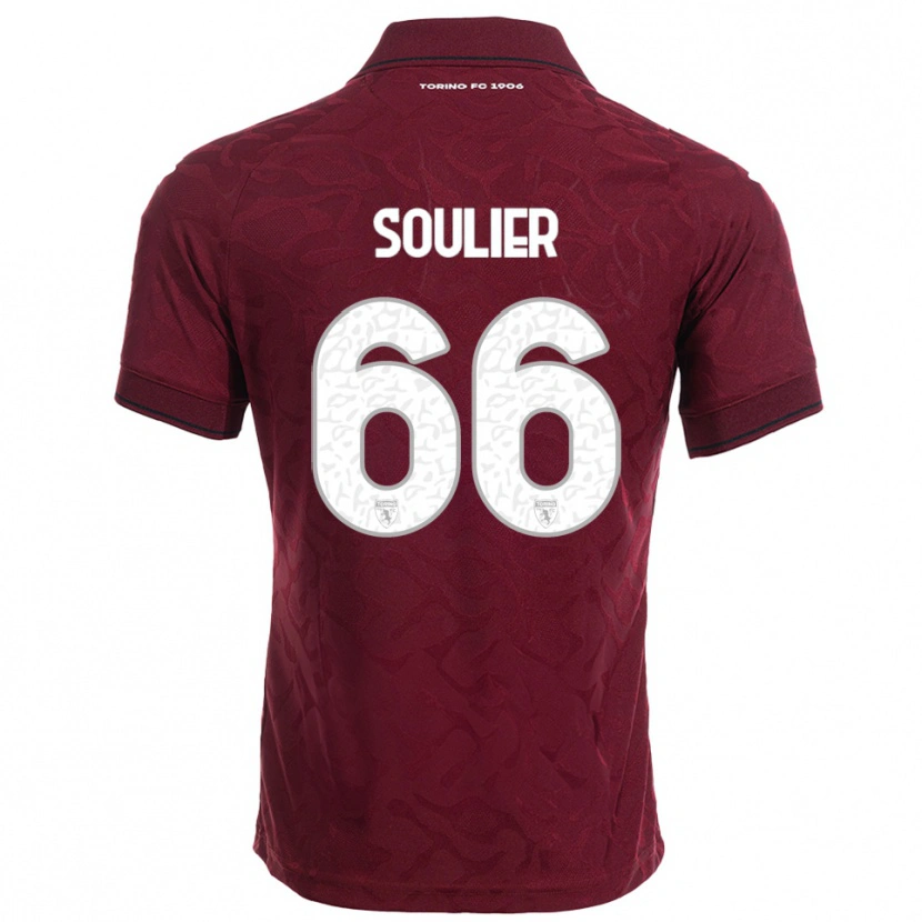 Danxen Barn Evan Soulier #66 Vinröd Vit Hemmatröja Matchtröjor 2025/26 Tröjor T-Tröja
