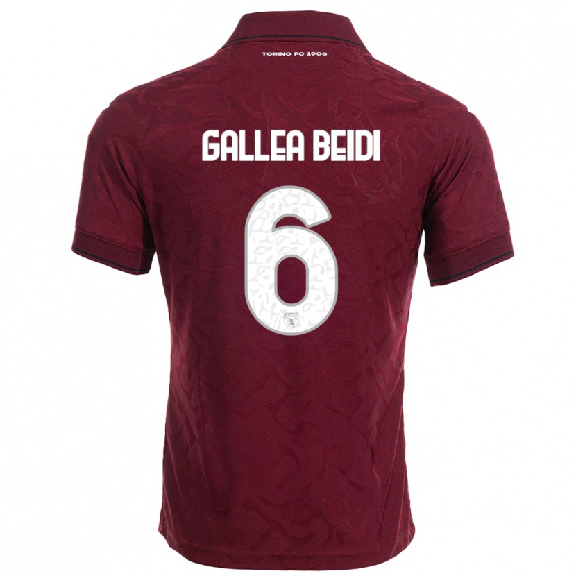 Danxen Barn Francesco Gallea Beidi #6 Vinröd Vit Hemmatröja Matchtröjor 2025/26 Tröjor T-Tröja