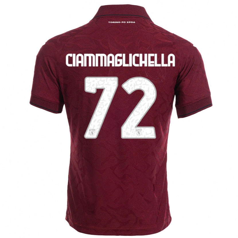 Danxen Barn Aaron Ciammaglichella #72 Vinröd Vit Hemmatröja Matchtröjor 2025/26 Tröjor T-Tröja