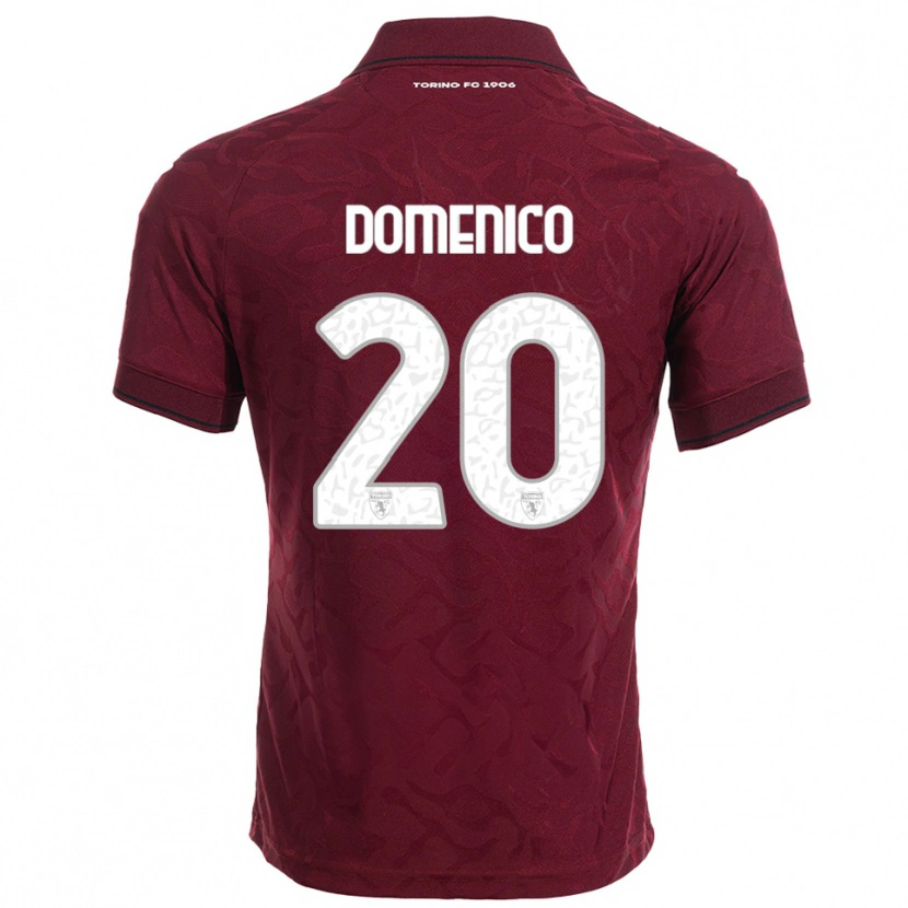 Danxen Barn Domenico Gai #20 Vinröd Vit Hemmatröja Matchtröjor 2025/26 Tröjor T-Tröja