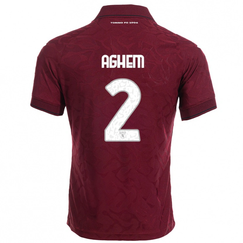 Danxen Barn Brigitta Aghem #2 Vinröd Vit Hemmatröja Matchtröjor 2025/26 Tröjor T-Tröja