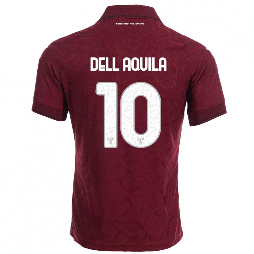 Danxen Barn Francesco Dell'aquila #10 Vinröd Vit Hemmatröja Matchtröjor 2025/26 Tröjor T-Tröja