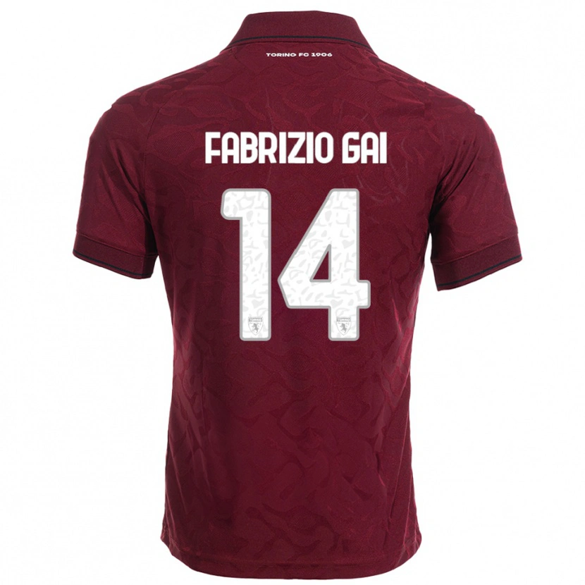 Danxen Barn Fabrizio Gai #14 Vinröd Vit Hemmatröja Matchtröjor 2025/26 Tröjor T-Tröja