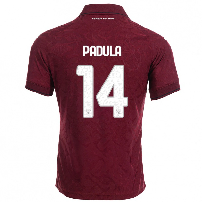 Danxen Barn Cristian Padula #14 Vinröd Vit Hemmatröja Matchtröjor 2025/26 Tröjor T-Tröja