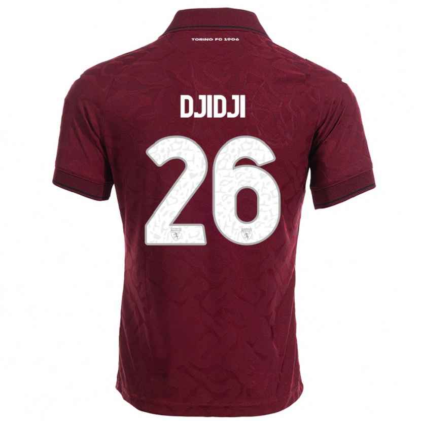 Danxen Barn Koffi Djidji #26 Vinröd Vit Hemmatröja Matchtröjor 2025/26 Tröjor T-Tröja