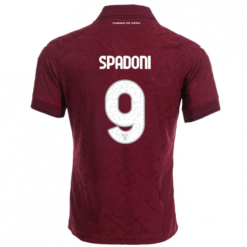 Danxen Barn Arthur Spadoni #9 Vinröd Vit Hemmatröja Matchtröjor 2025/26 Tröjor T-Tröja