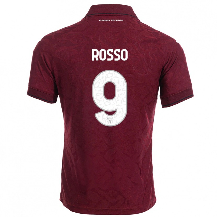 Danxen Barn Eleonora Rosso #9 Vinröd Vit Hemmatröja Matchtröjor 2025/26 Tröjor T-Tröja