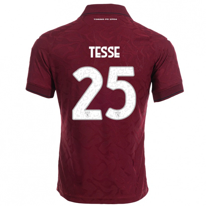 Danxen Barn Manuela Tesse #25 Vinröd Vit Hemmatröja Matchtröjor 2025/26 Tröjor T-Tröja